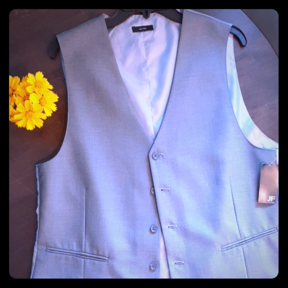 J.Ferrar Men's gray vest